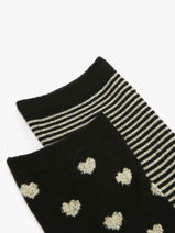Damessokken Nina 2 Paar Pieces Zwart socks women 17148832-vue-porte